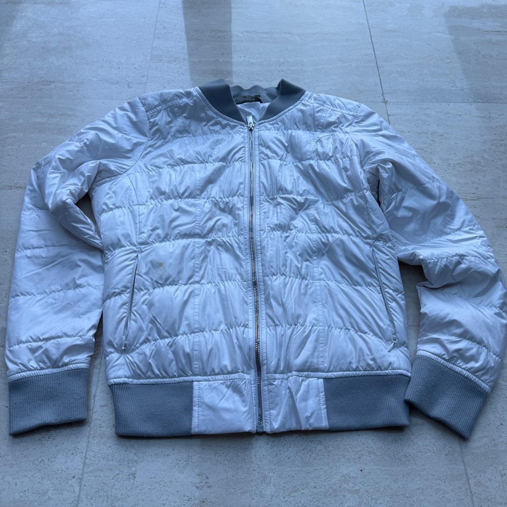 Athleta White Bomber Jacket